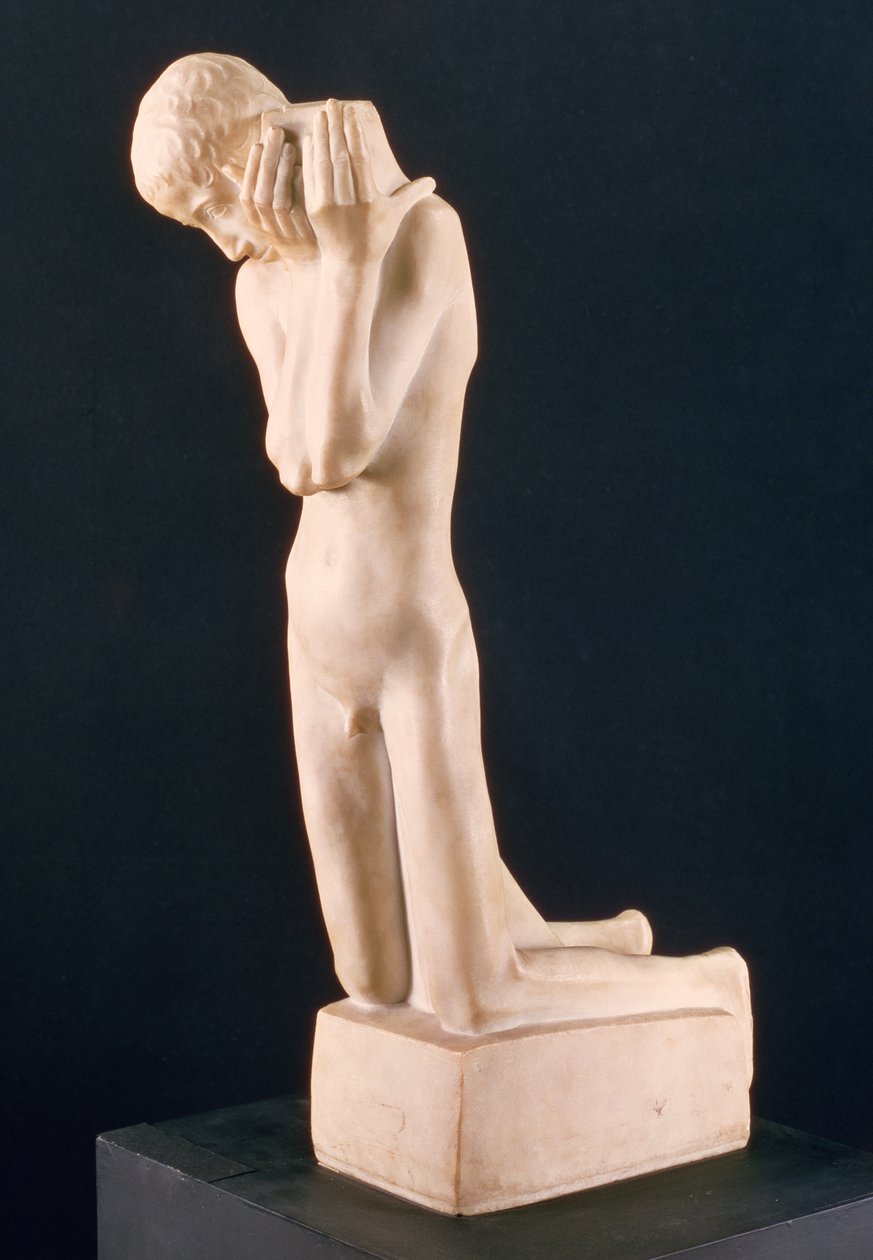 The Relic Bearer, socha od George Minne (1866-1941) kolem roku 1897 (mramor) od George Minne