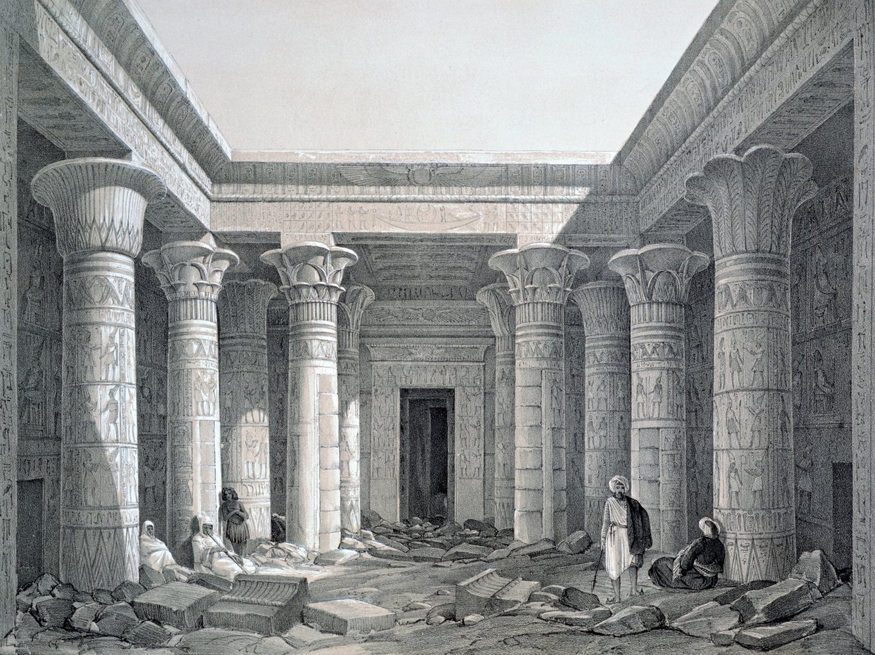 Court of the Great Temple, Philae, Egypt, 1843 od George Moore