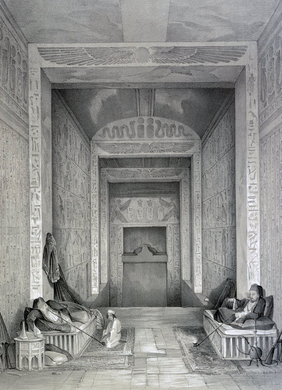 Interiér chrámu, Egypt, 19. století od George Moore