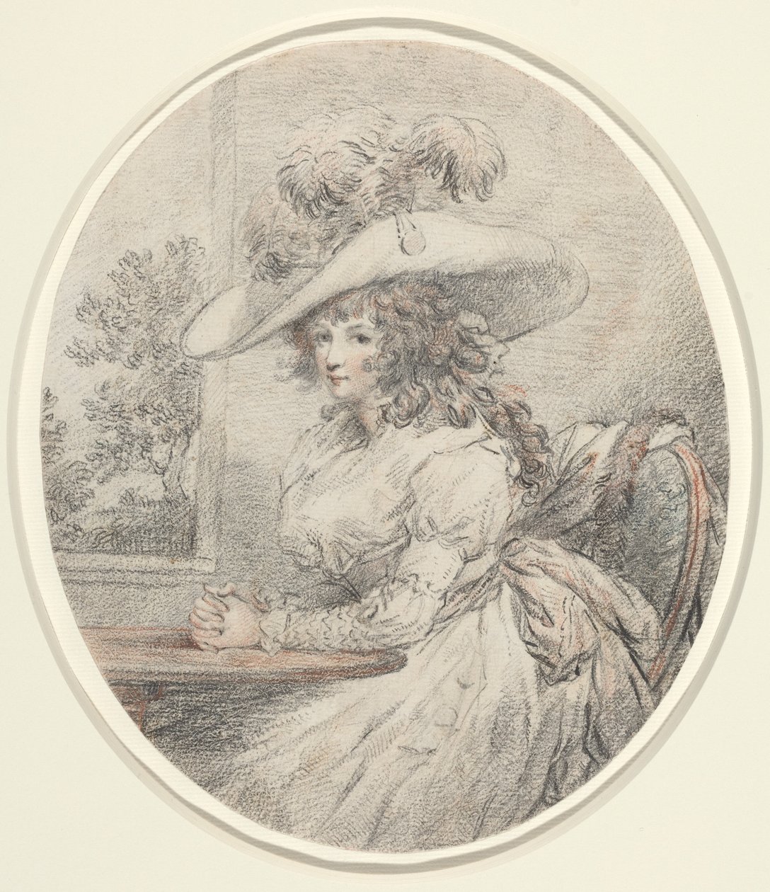 Anne Ward Morland, asi 1786 (grafit) od George Morland