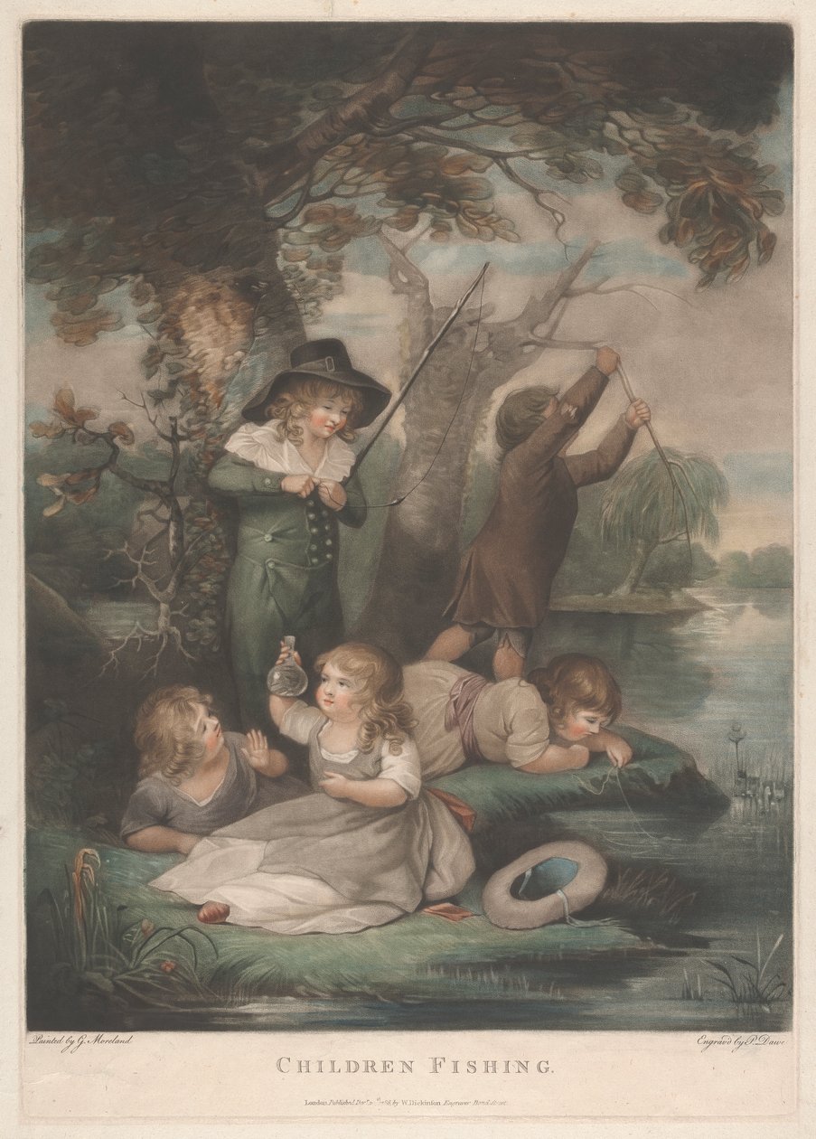 Děti Rybaření od George Morland
