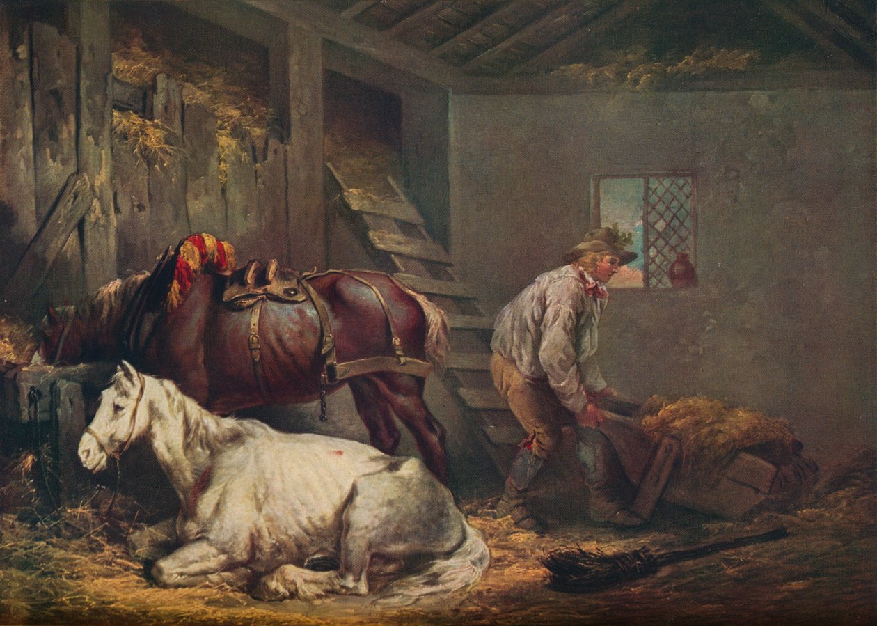 Koně ve stáji, 1791 od George Morland