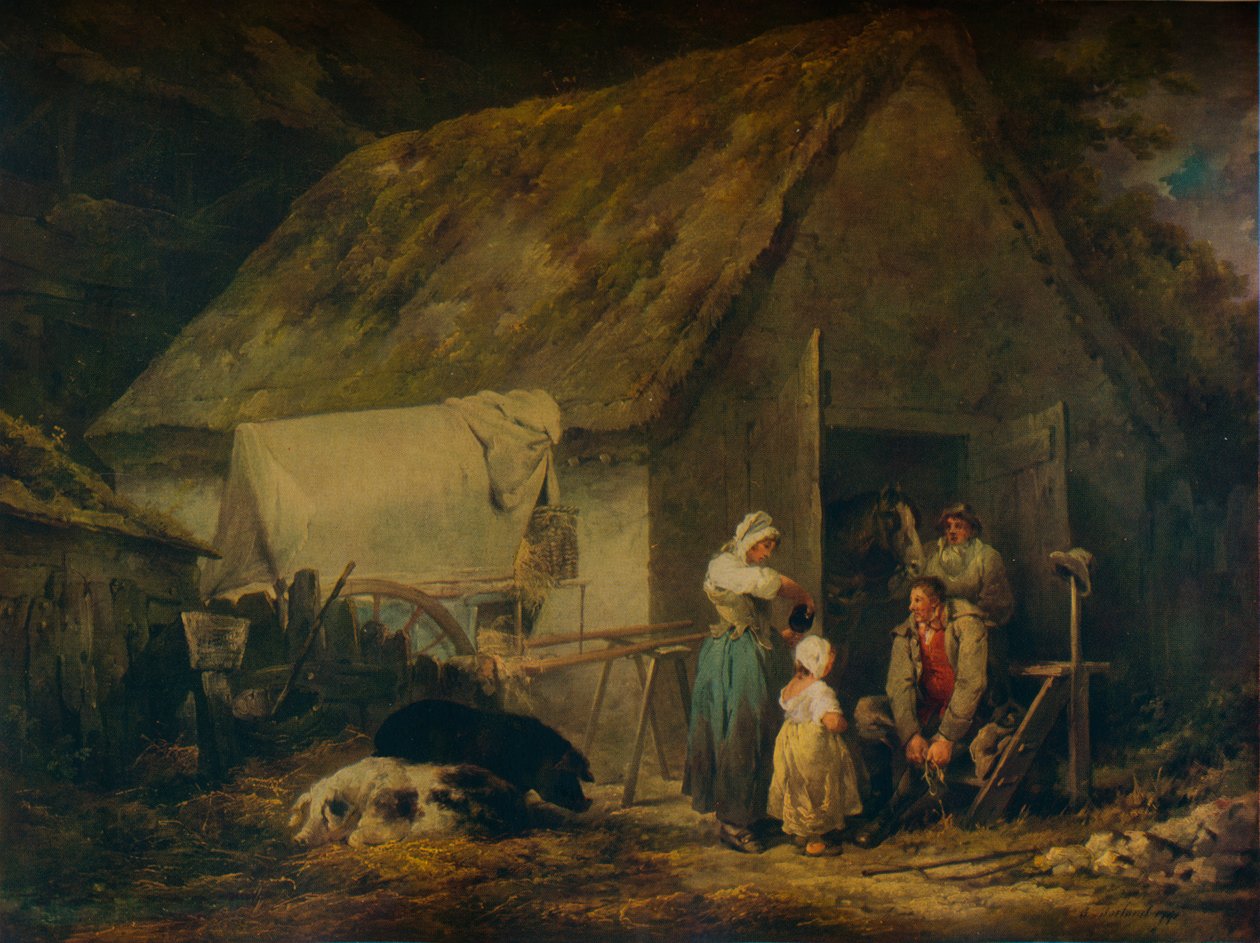 Ráno, Higglers se připravují na trh, 1791 od George Morland
