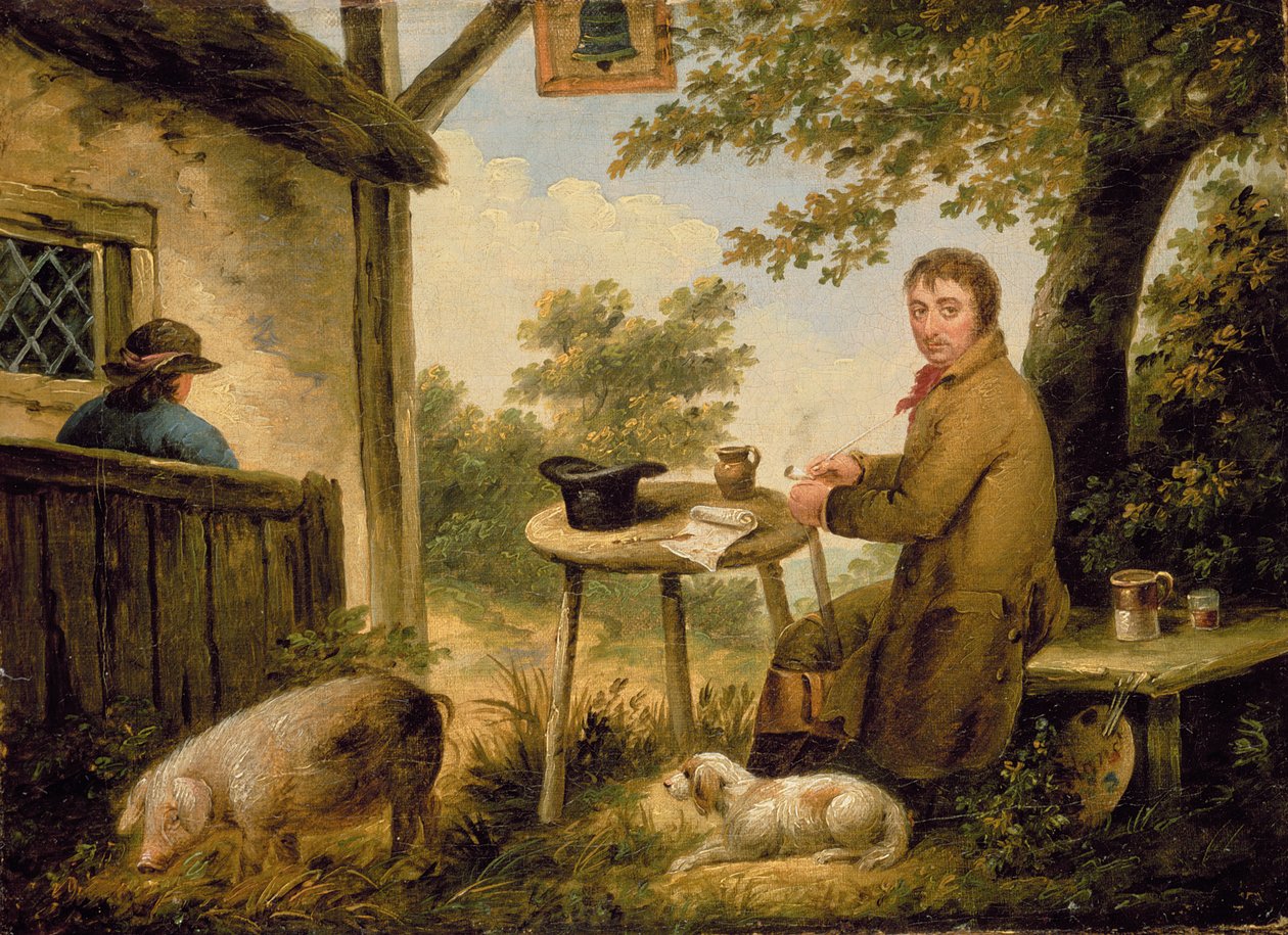 Portrét umělce mimo Bell Inn od George Morland