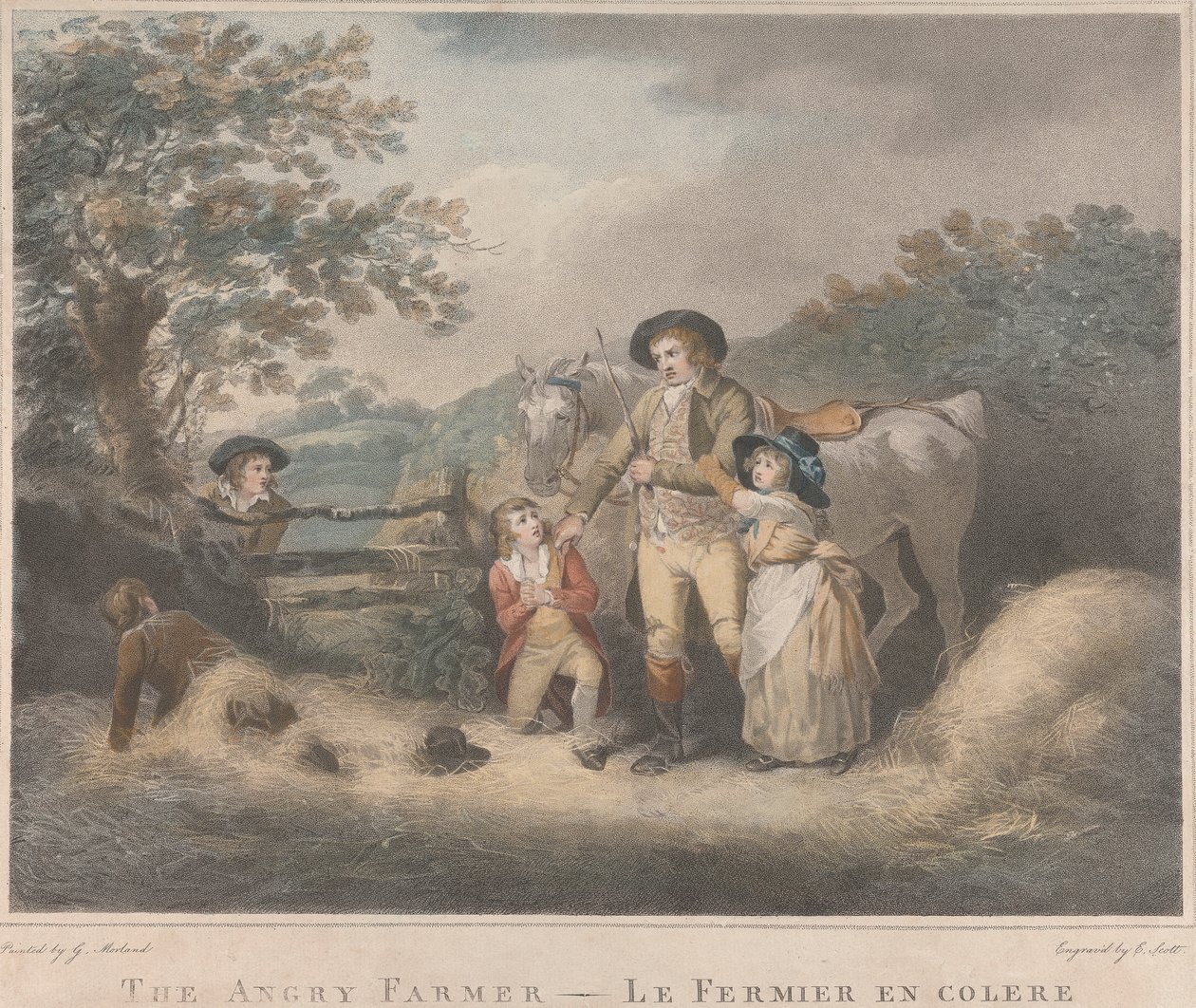 Sada čtyř: The Angry Farmer od George Morland