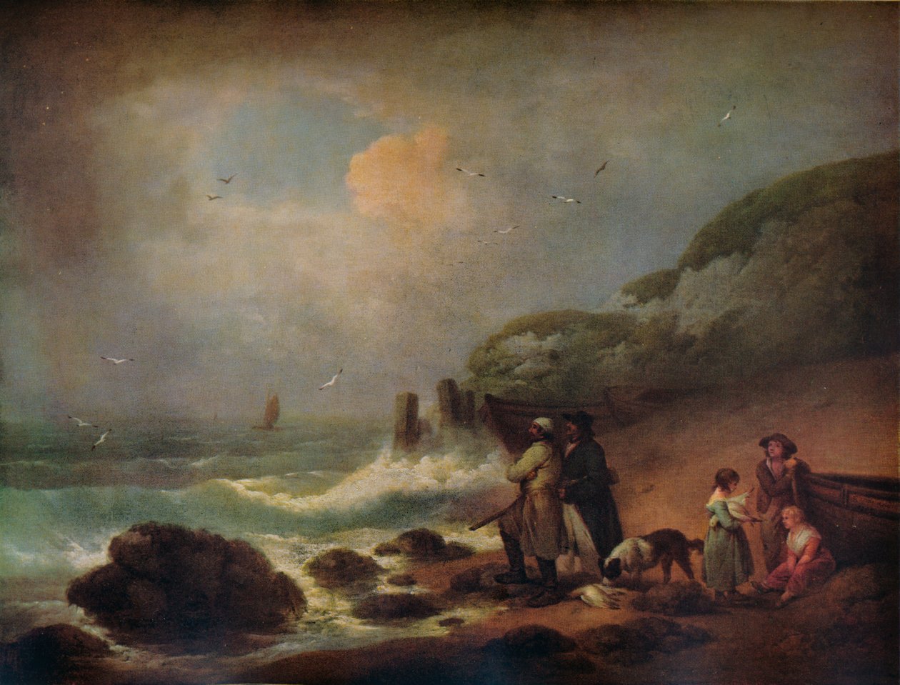Střelba mořského ptactva, 1795 od George Morland