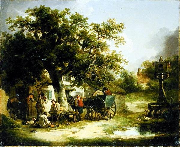 The Bell Inn, Kilburn (olej na plátně) od George Morland