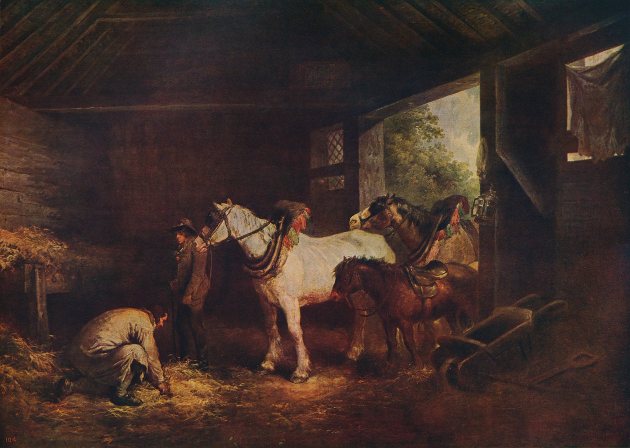 Uvnitř stáje, 1791, c1915 od George Morland
