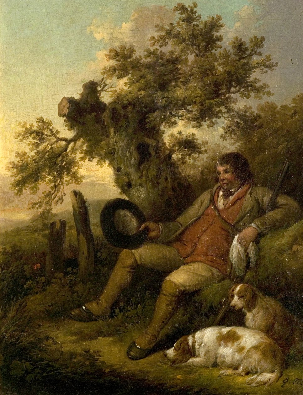 Sportovec odpočívá, kolem roku 1790 od George Morland