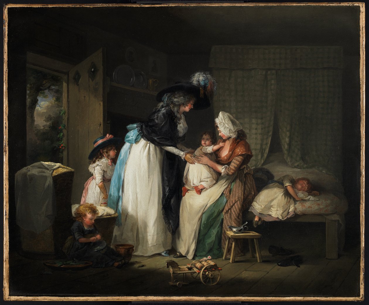 Návštěva dítěte u zdravotní sestry od George Morland