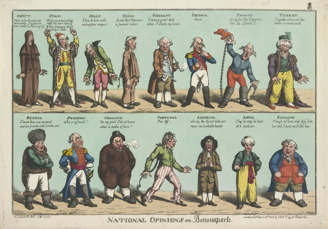 Národní názory na Napoleona Bonaparta od George Moutard (after) Woodward