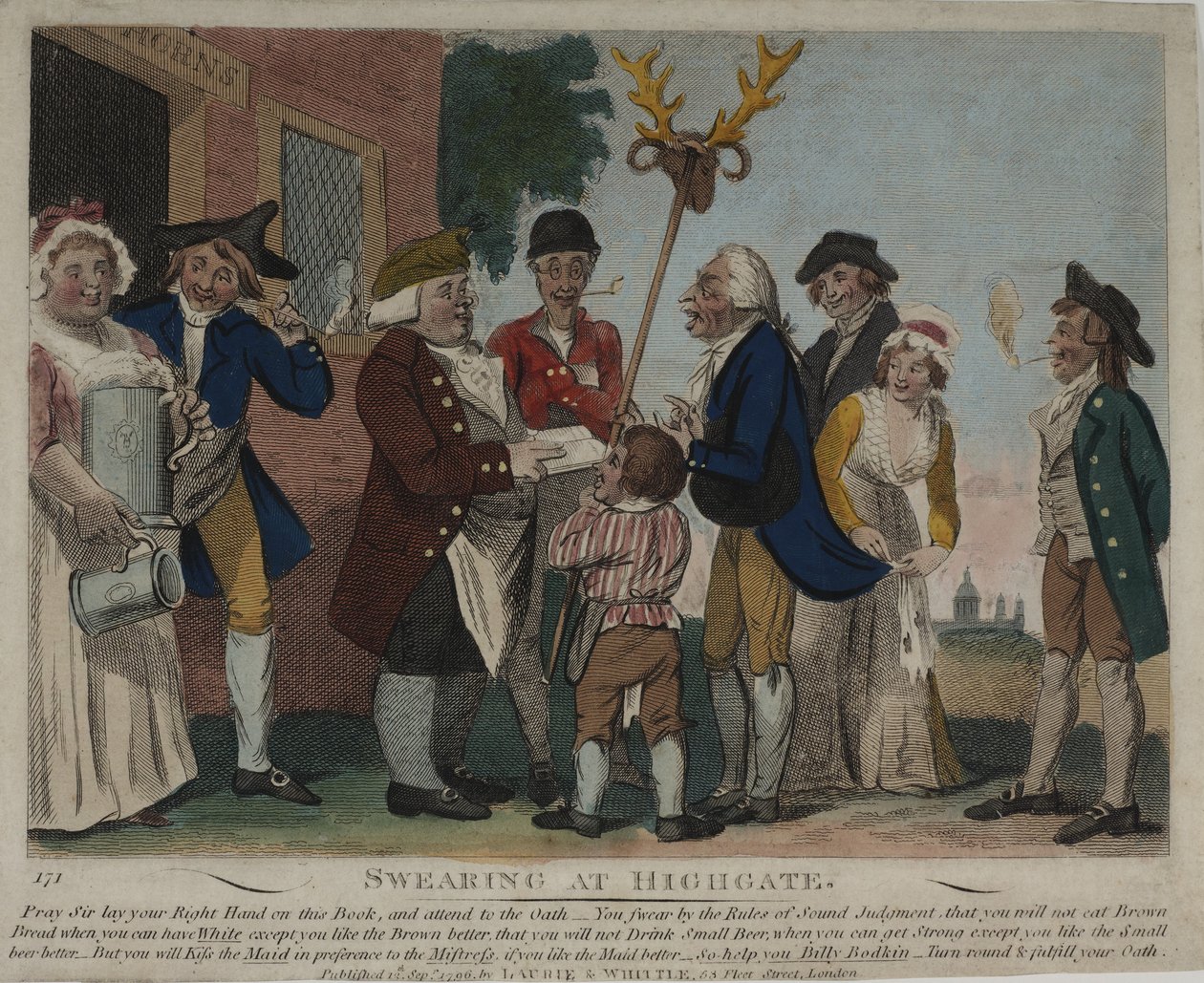Přísahání na Highgate, 1796 od George Moutard Woodward