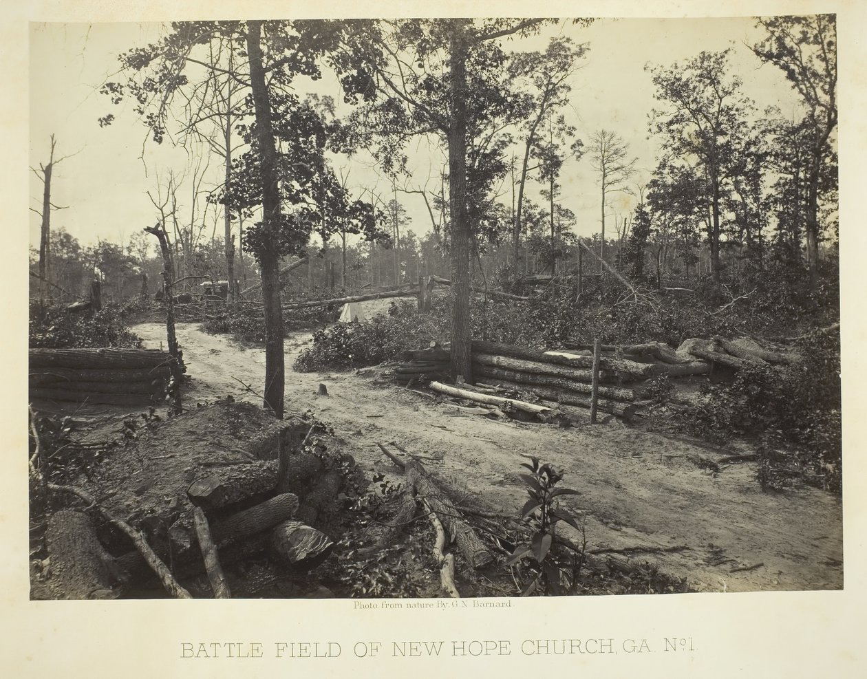 Kostel Battle Field of New Hope, GA, č. 1, 1866. od George N. Barnard
