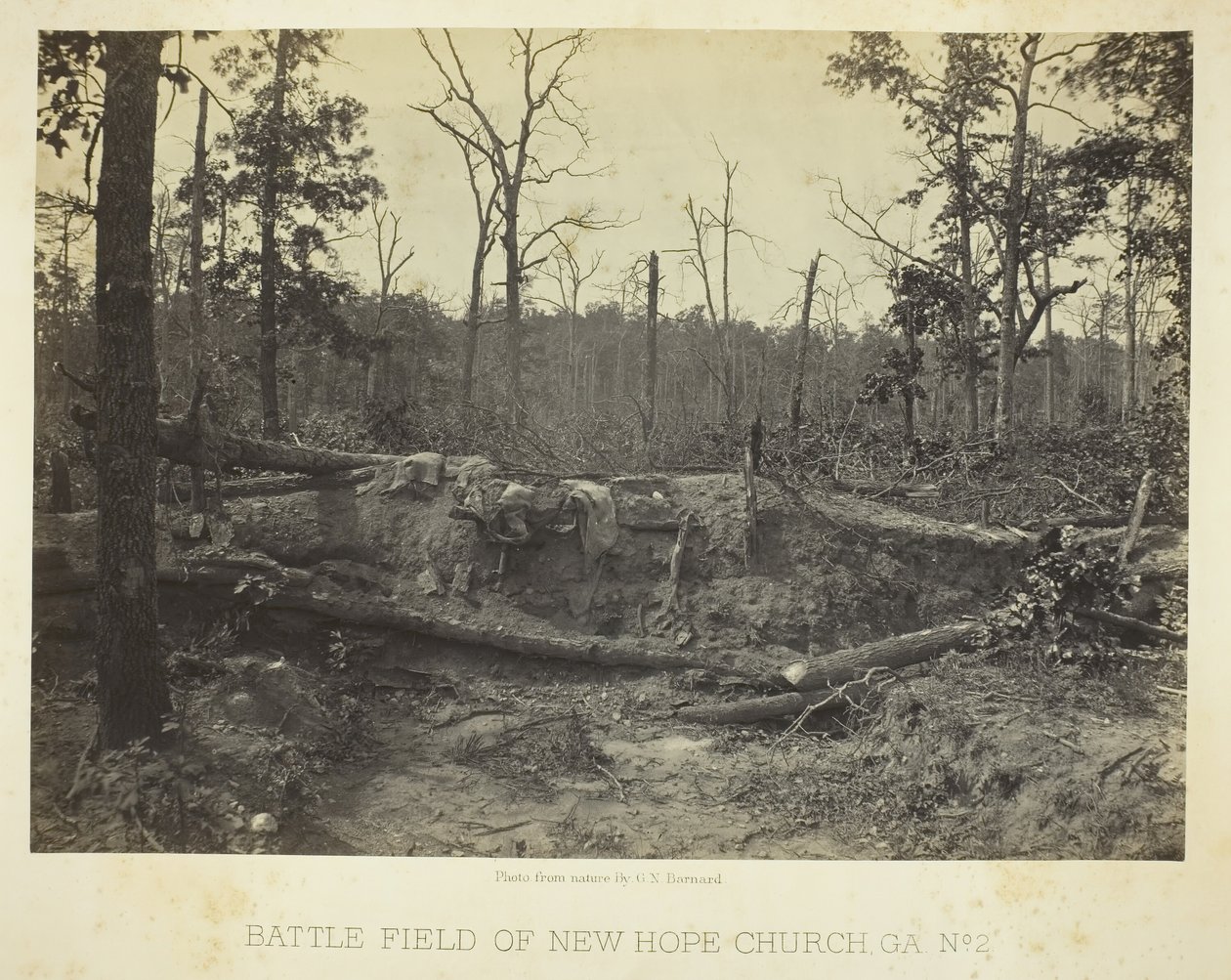 Kostel Battle Field of New Hope, GA, č. 2, 1866. od George N. Barnard