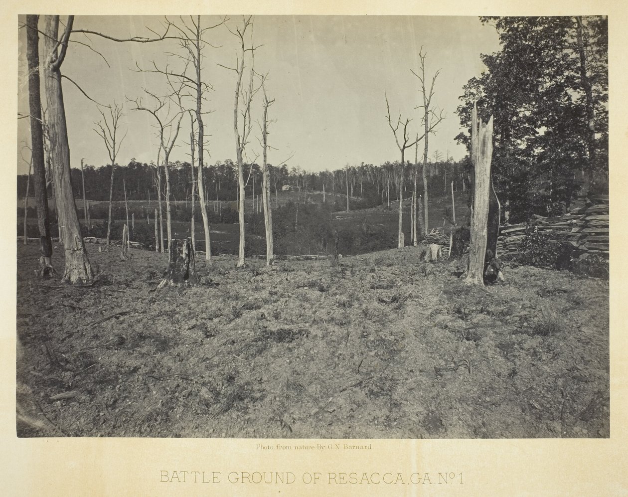 Battle Ground of Resacca, GA, č. 1 od George N. Barnard