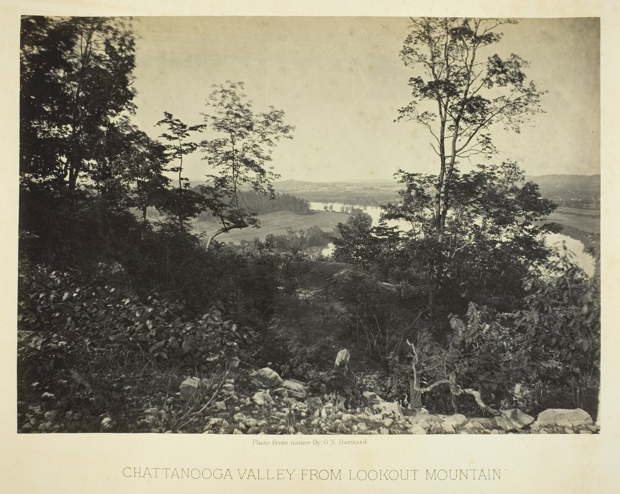 Údolí Chattanooga z hory Lookout Mountain od George N. Barnard