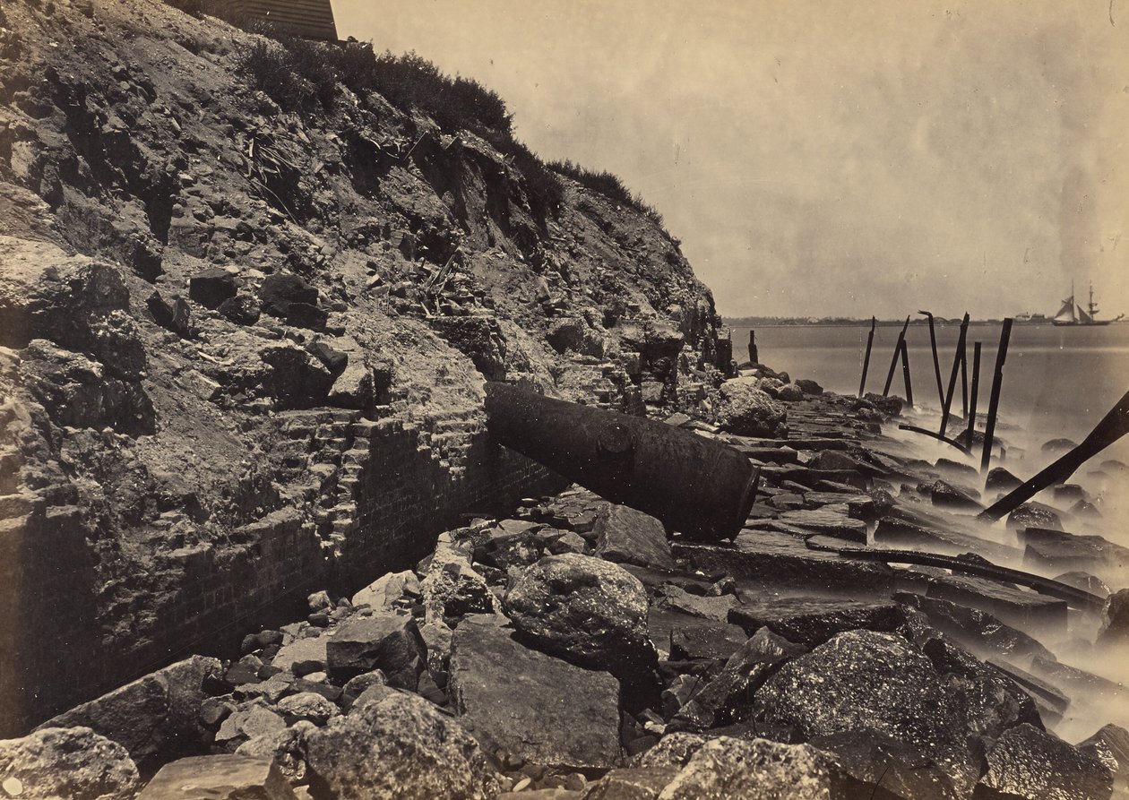 Vnější pohled na Fort Sumter od George N. Barnard