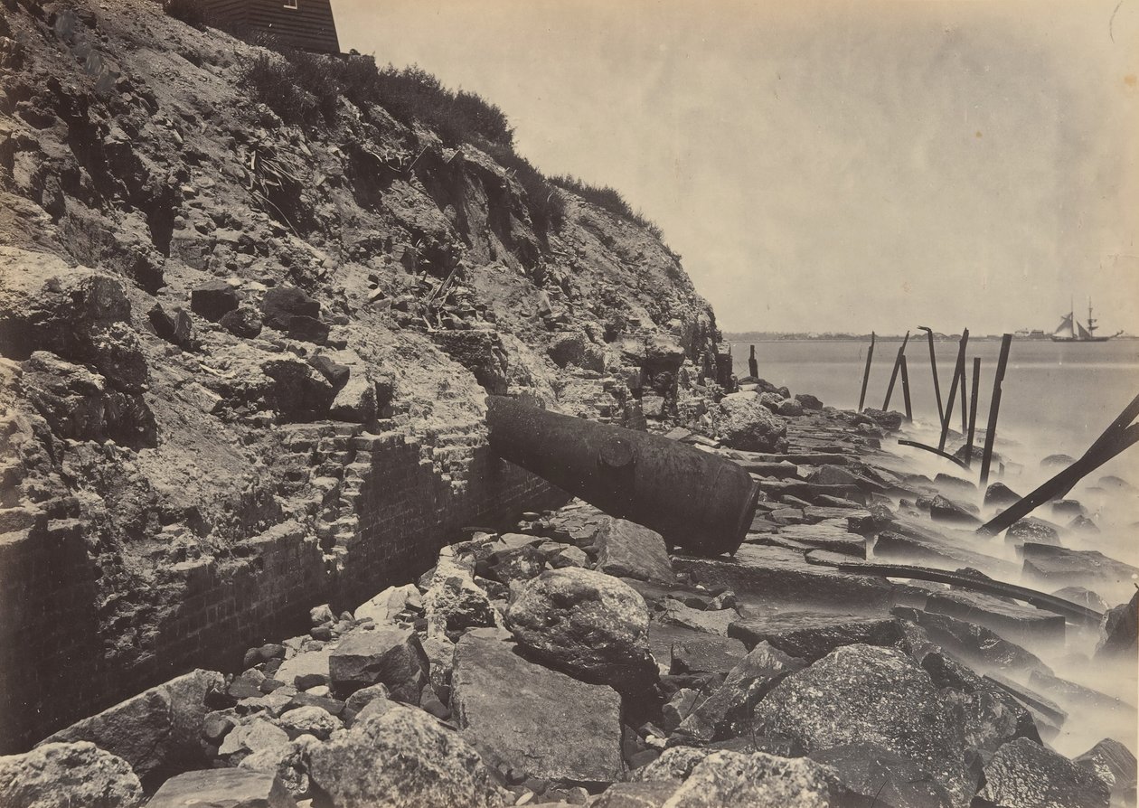 Vnější pohled na Fort Sumpter, 1860. od George N. Barnard