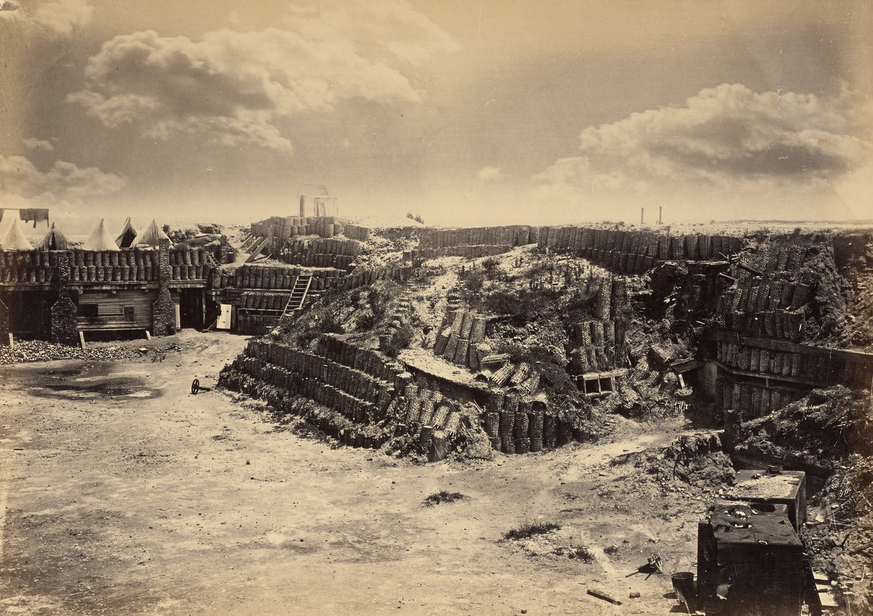 Vnitřní pohled na Fort Sumter od George N. Barnard
