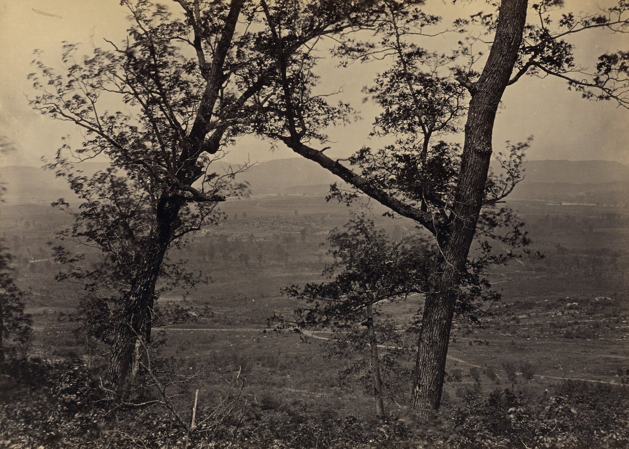 Orchard Knob z Mission Ridge od George N. Barnard
