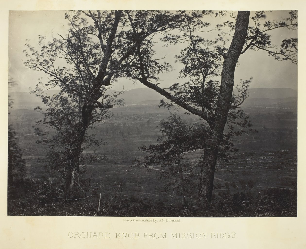 Orchard Knob z Mission Ridge, 186466. od George N. Barnard