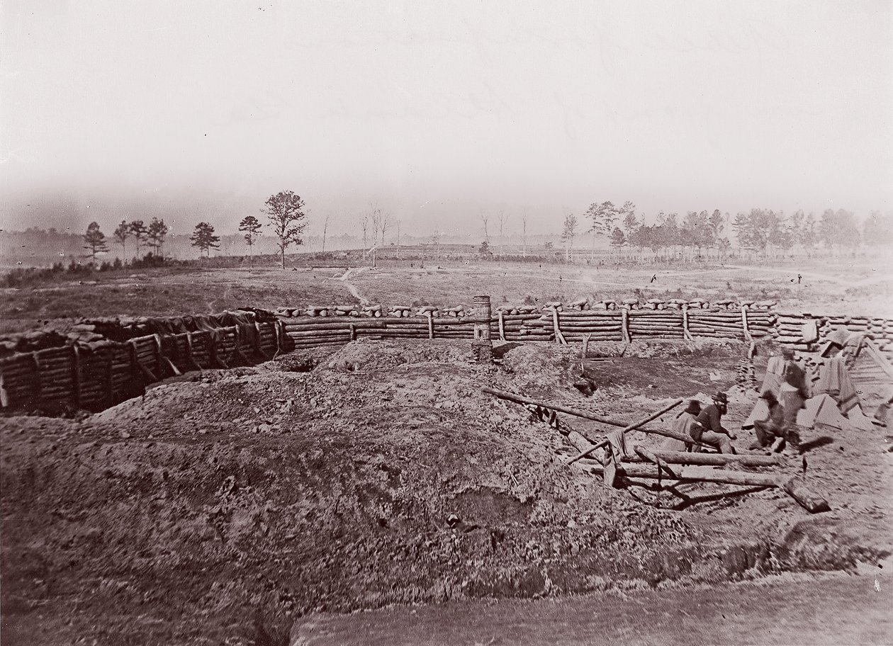 Rebelské opevnění před Atlantou, ca. 1864. od George N. Barnard