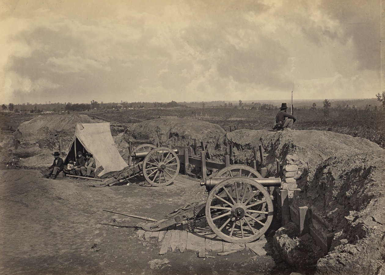 Konfederační opevnění před Atlantou ve státě Georgia, č. 4 od George N. Barnard