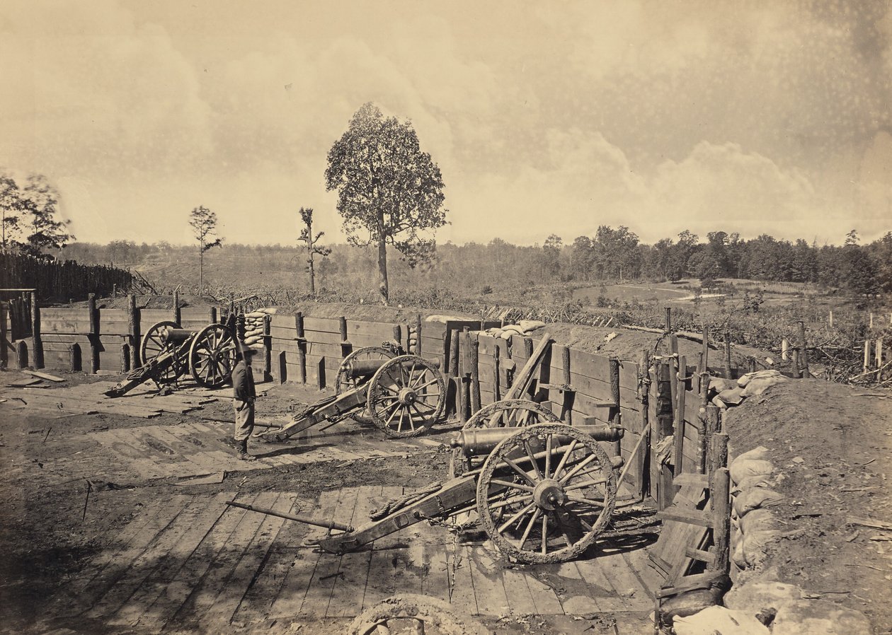 Povstalecké práce před Atlantou, Georgia, č. 2 od George N. Barnard