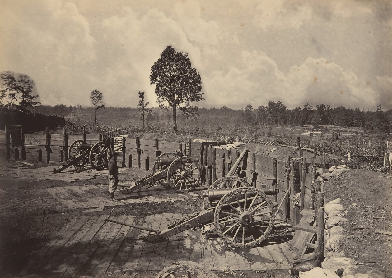 Rebel Works in Front of Atlanta, Georgia č. 2, 1860s. od George N. Barnard