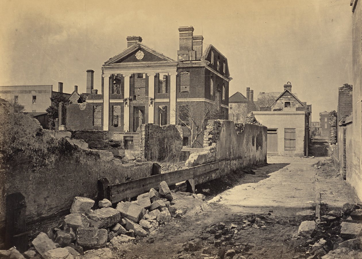 Zřícenina sídla Pinckney, Charleston, Jižní Karolína od George N. Barnard