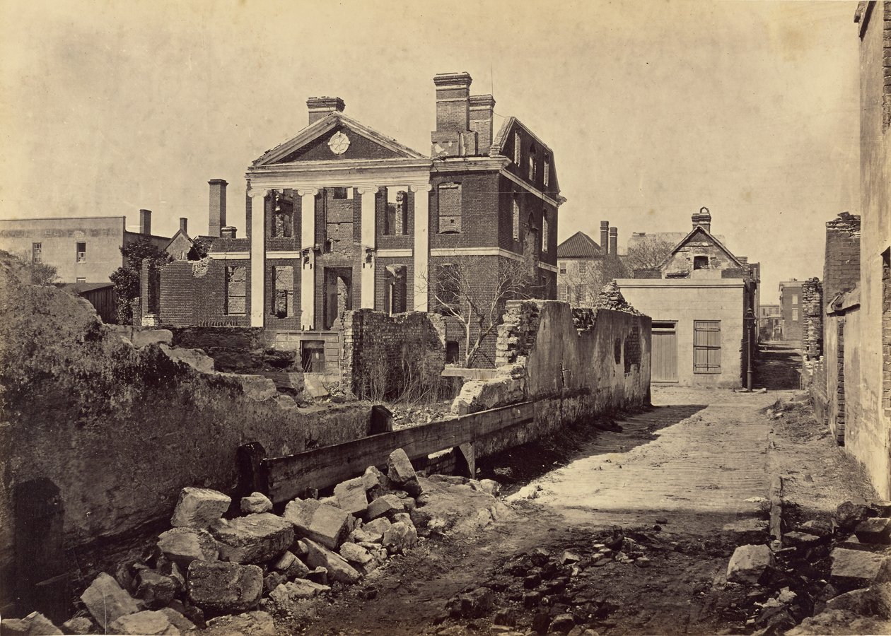 Zřícenina sídla Pinckney, Charleston, Jižní Karolína od George N. Barnard