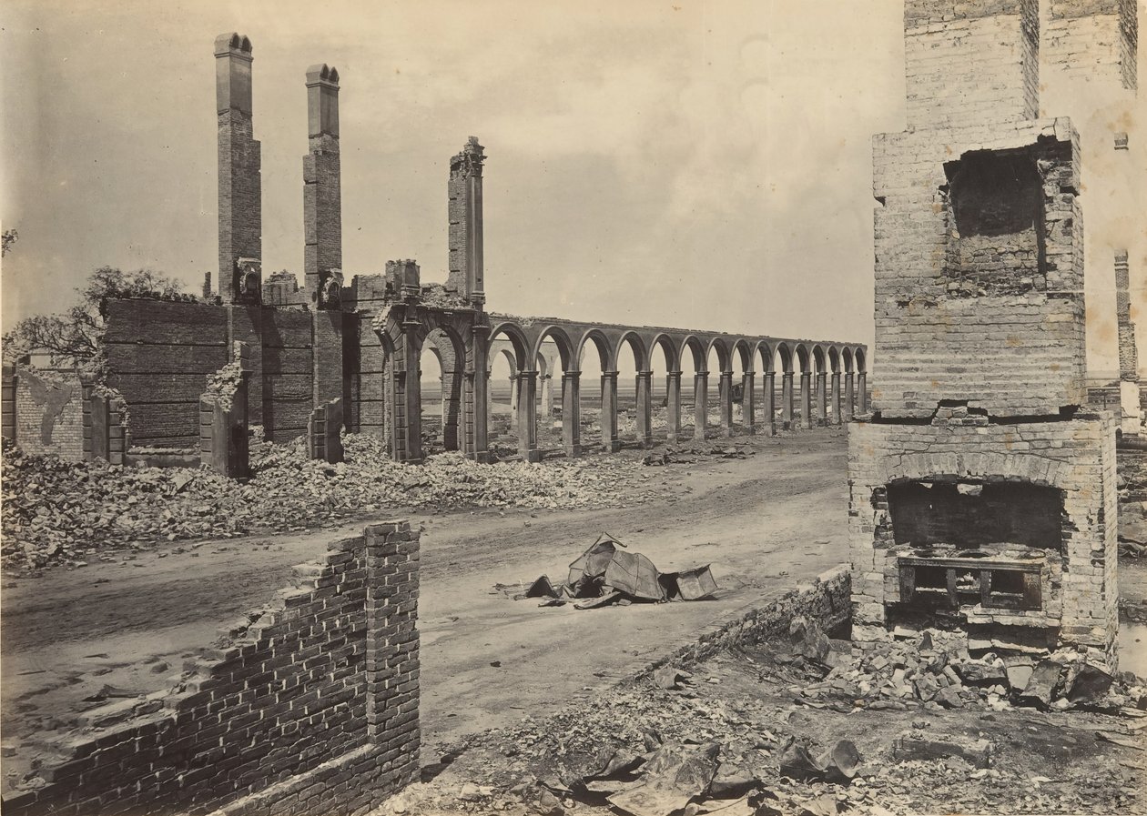 Ruiny R. R. Depot, Charleston, Jižní Karolína, 60. léta 19. století. od George N. Barnard