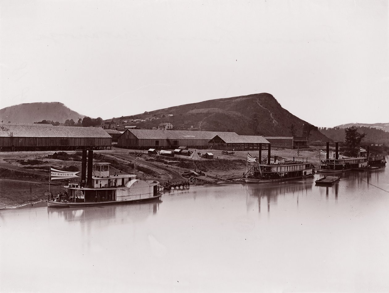 Řeka Tennessee v Chattanooga 81 Lookout Mountain Spur, ca. 1864. od George N. Barnard