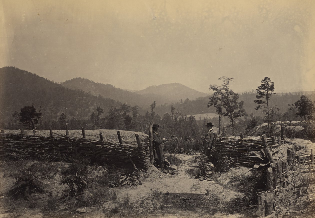 Průsmyk Allatoona, Georgie od George N. Barnard