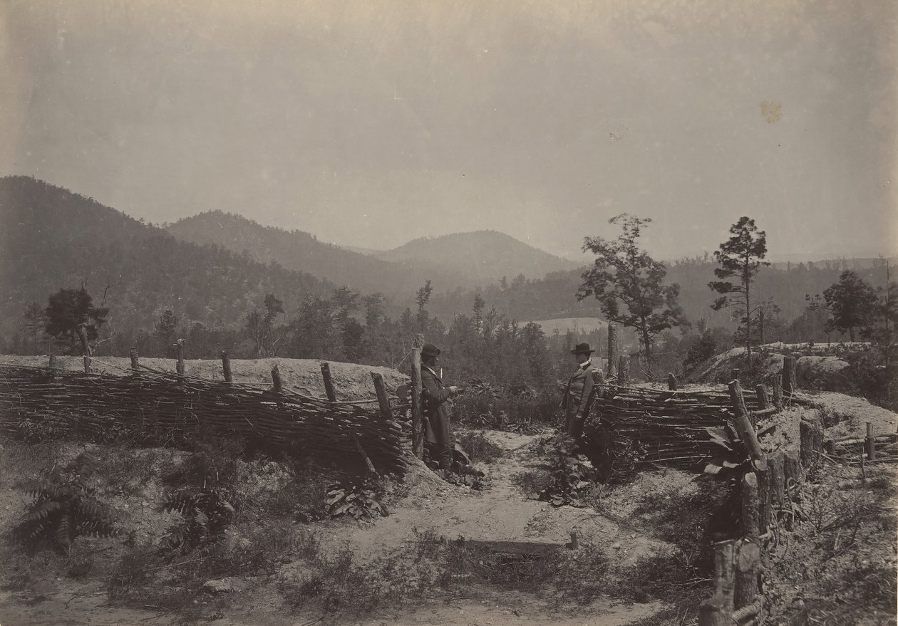 Průsmyk Allatoona, Georgia, 60. léta 19. století. od George N. Barnard