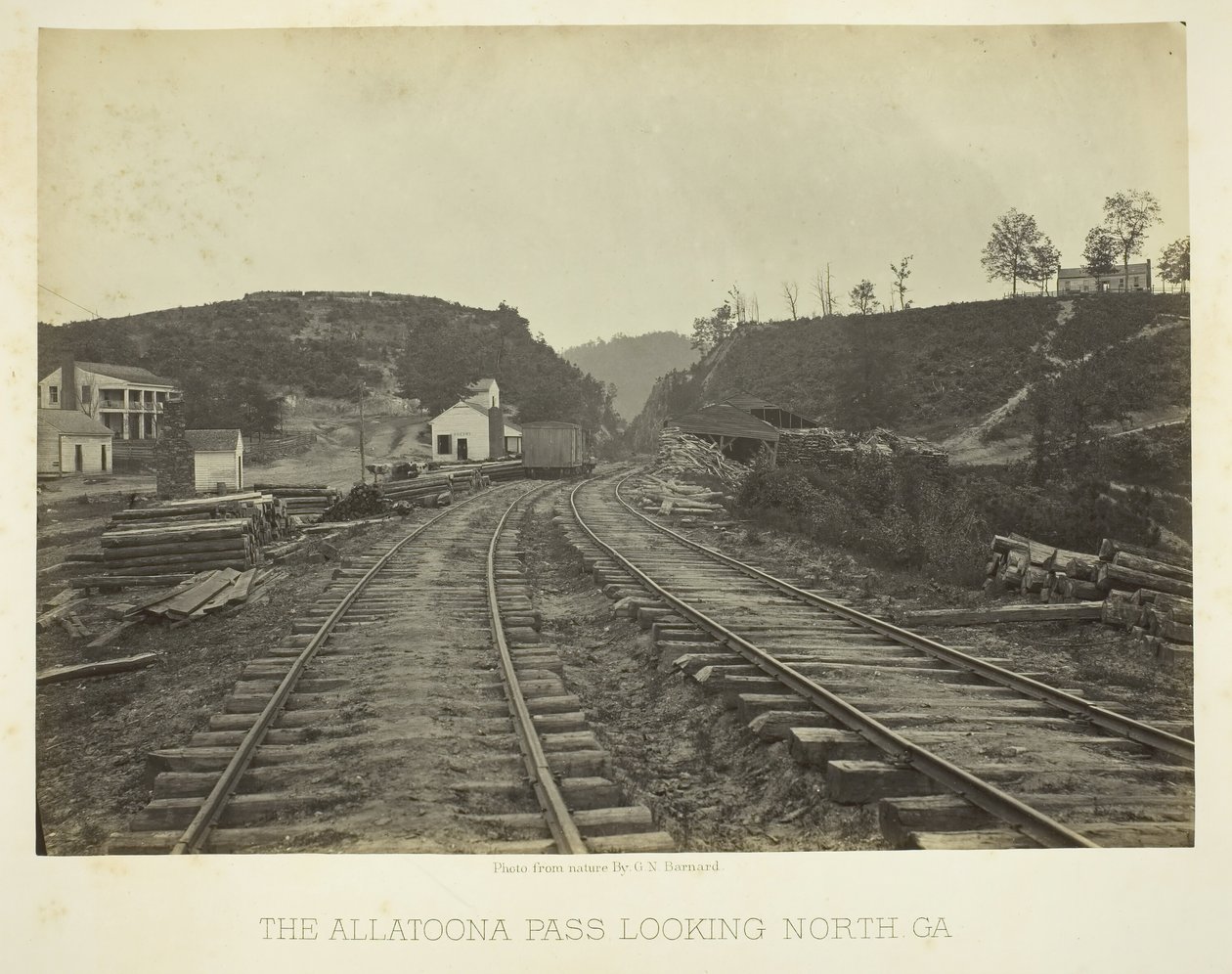 Průsmyk Allatoona, při pohledu na sever, GA, 1866. od George N. Barnard