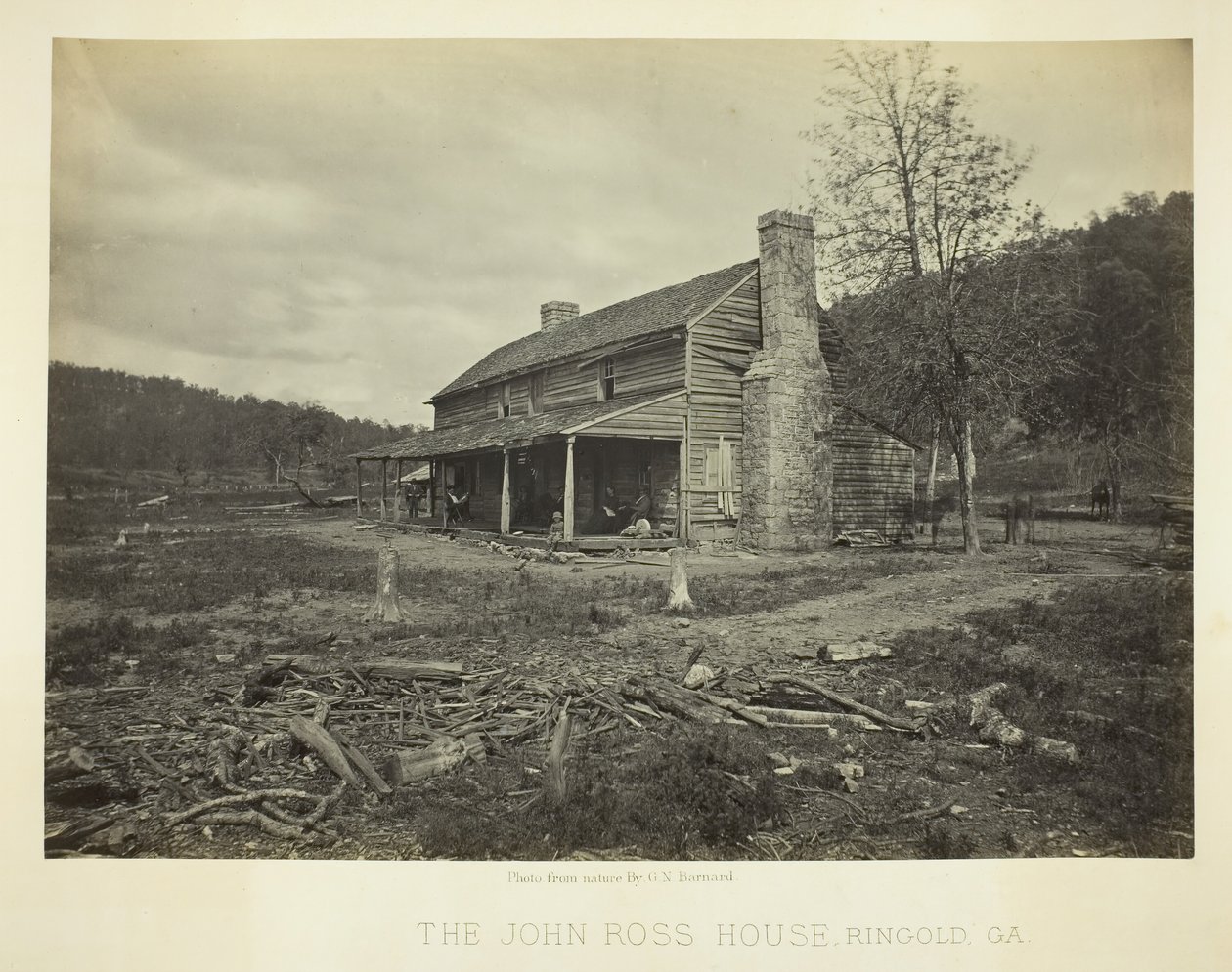 Dům Johna Rosse, Ringgold, GA, 1866. od George N. Barnard