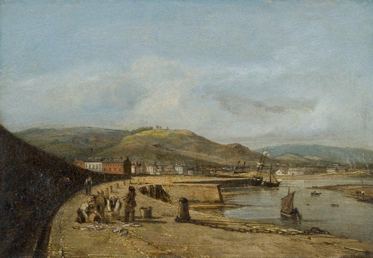 „Swansea ze západního mola“, 1820 od George Orleans De La Motte