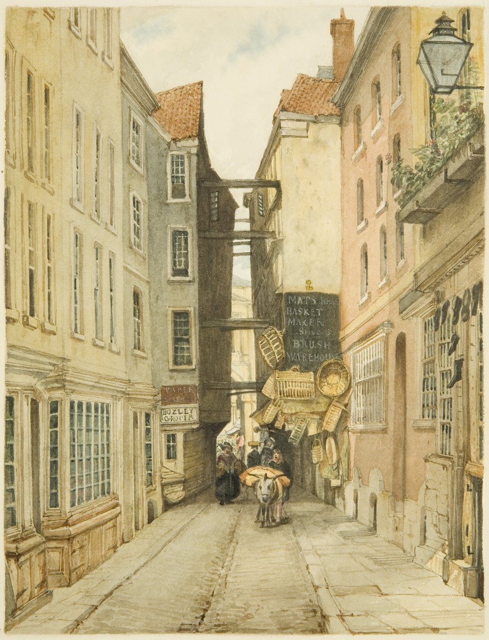 Mary-le-Port Street (tužka a akvarel na papíře) od George Orleans Delamotte