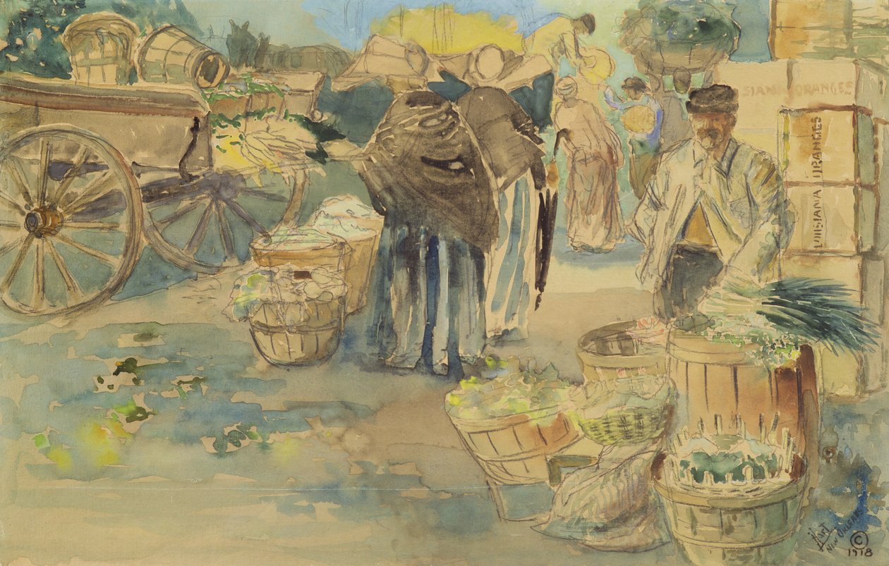 Trh, New Orleans, 1918 od George Overbury Hart