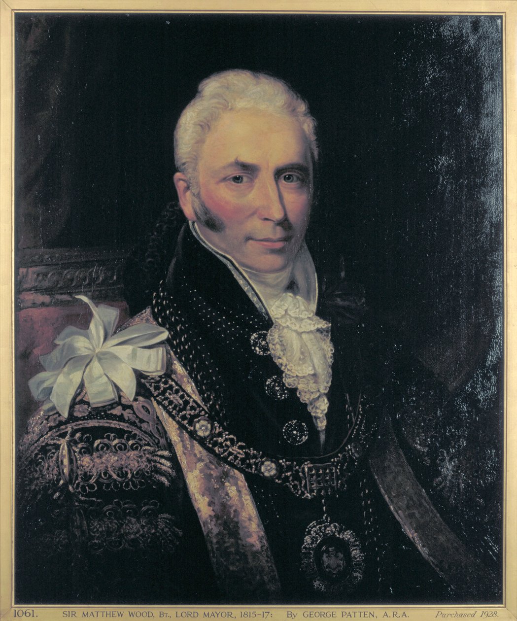 Sir Matthew Wood, primátor 1815-1817 od George Patten