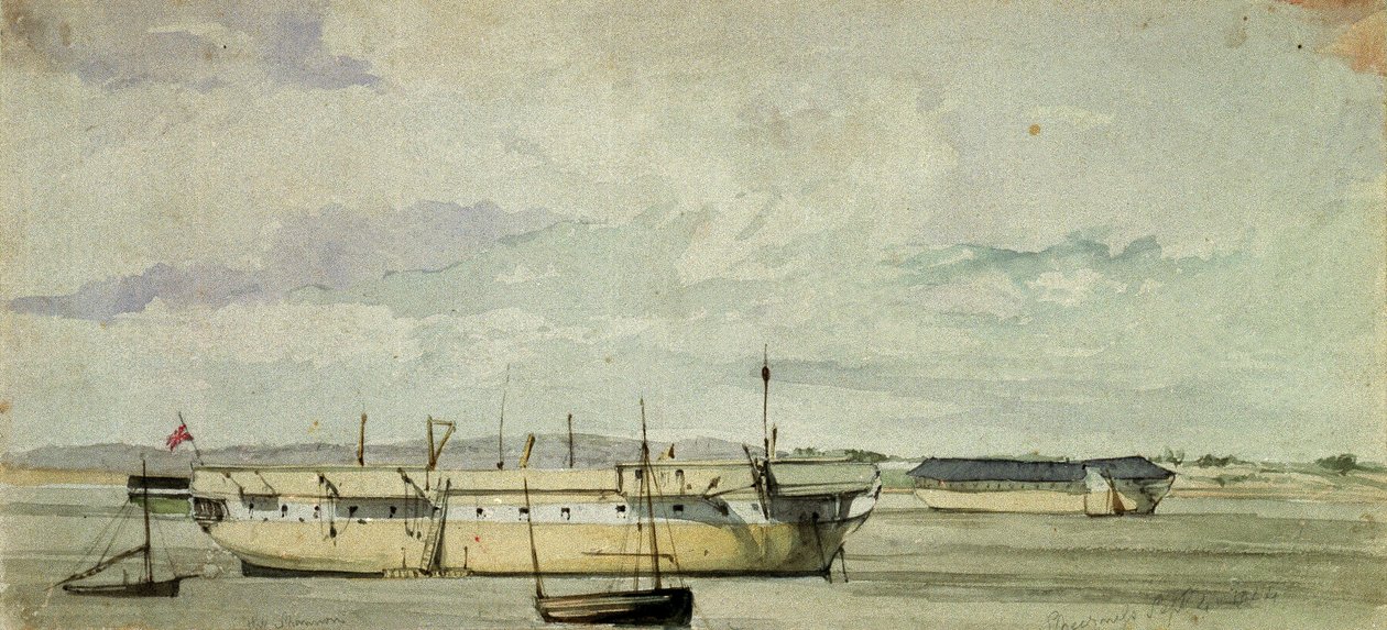 Loď Shannon v Sheernessu, 4. září 1844 od George Pechell Mends