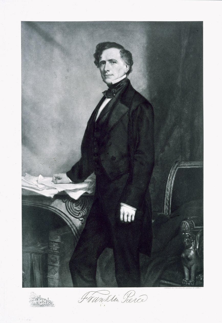 Franklin Pierce, 14. prezident Spojených států amerických, hospoda. 1901 (hlubotisk) od George Peter Alexander Healy