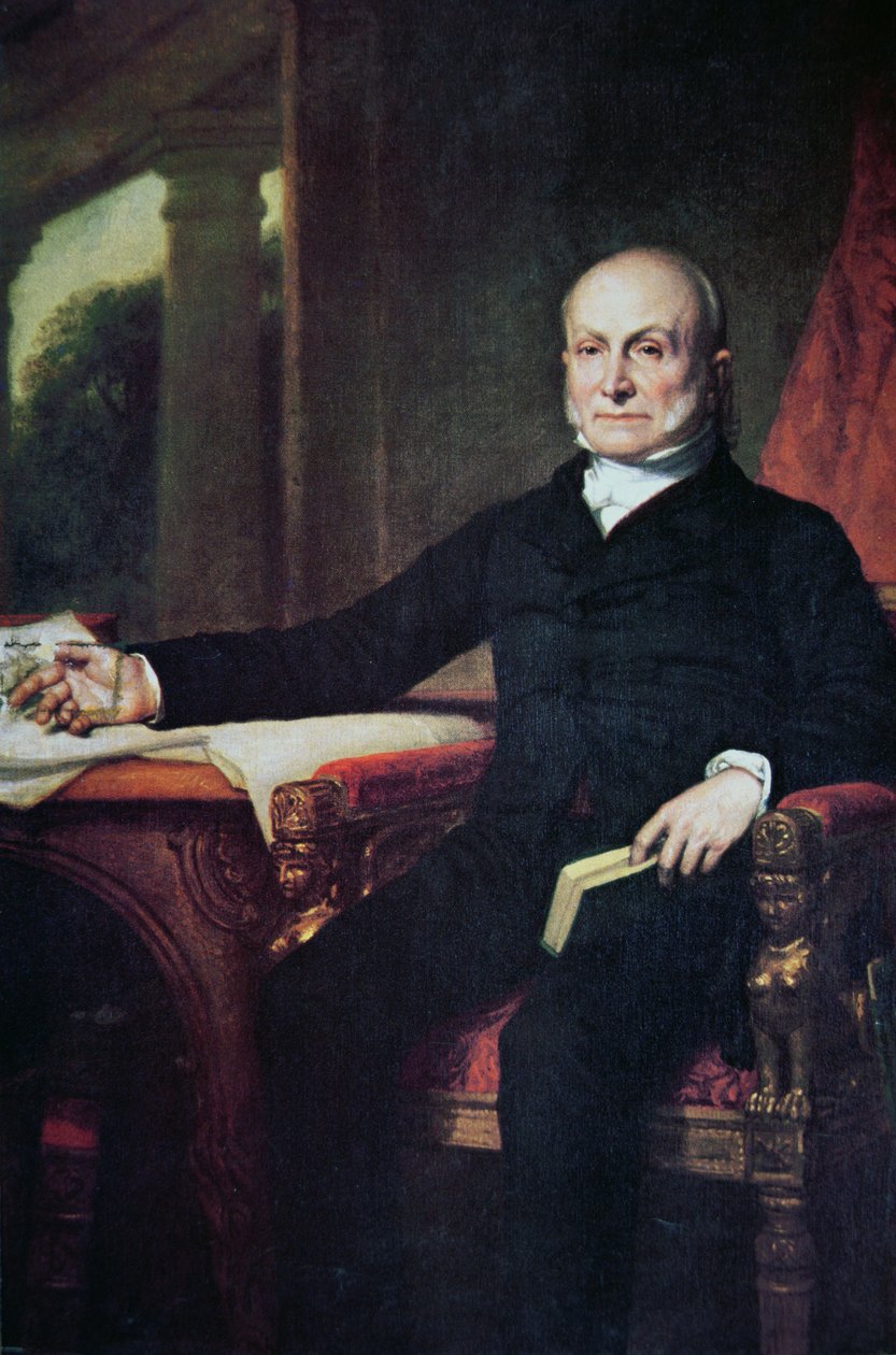 John Quincy Adams (1767-1848) (barevné lito) od George Peter Alexander Healy