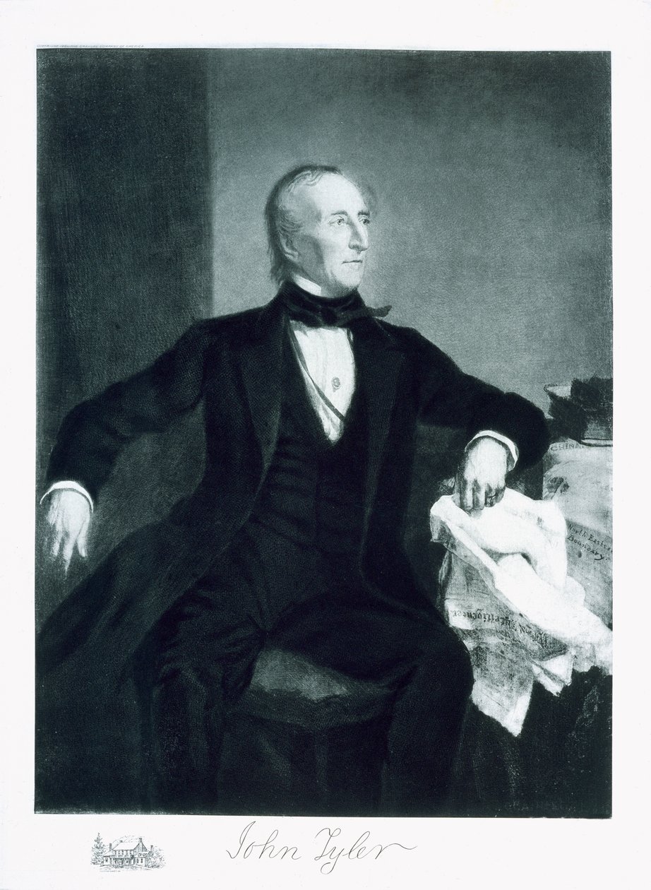 John Tyler, 10. prezident Spojených států amerických, hospoda. 1901 (hlubotisk) (viz také 102588) od George Peter Alexander Healy