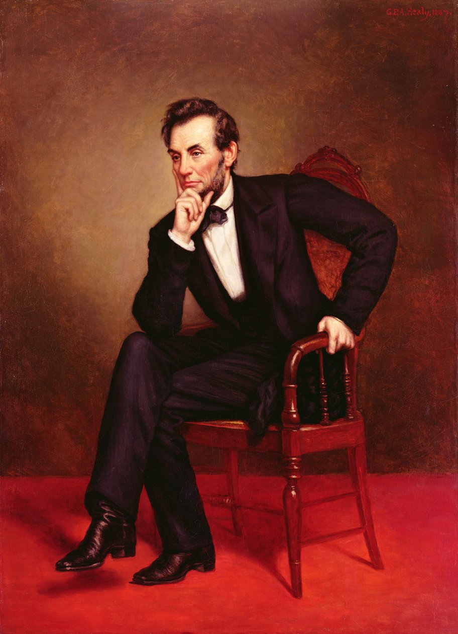 Portrét Abrahama Lincolna (olej na plátně) od George Peter Alexander Healy