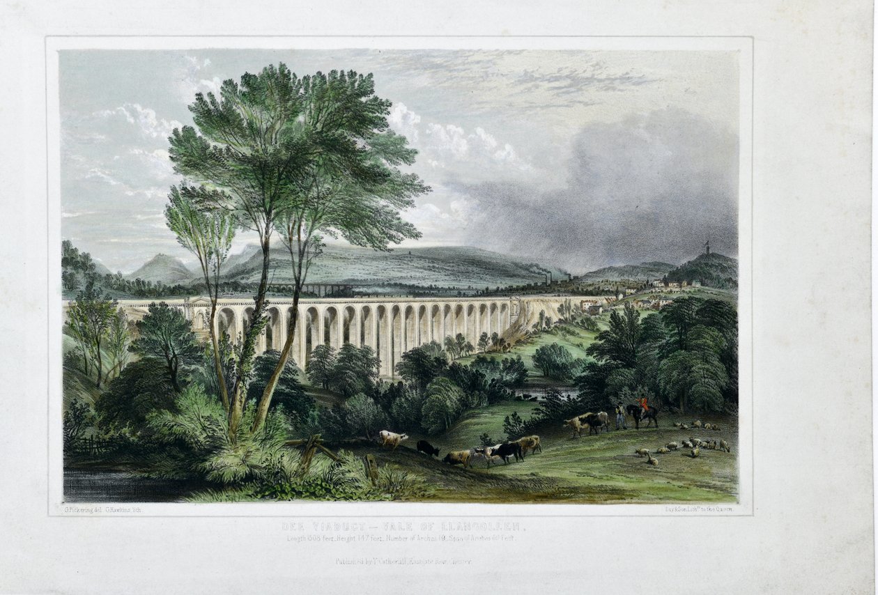 Dee viadukt - Vale of Llangollen od George Pickering