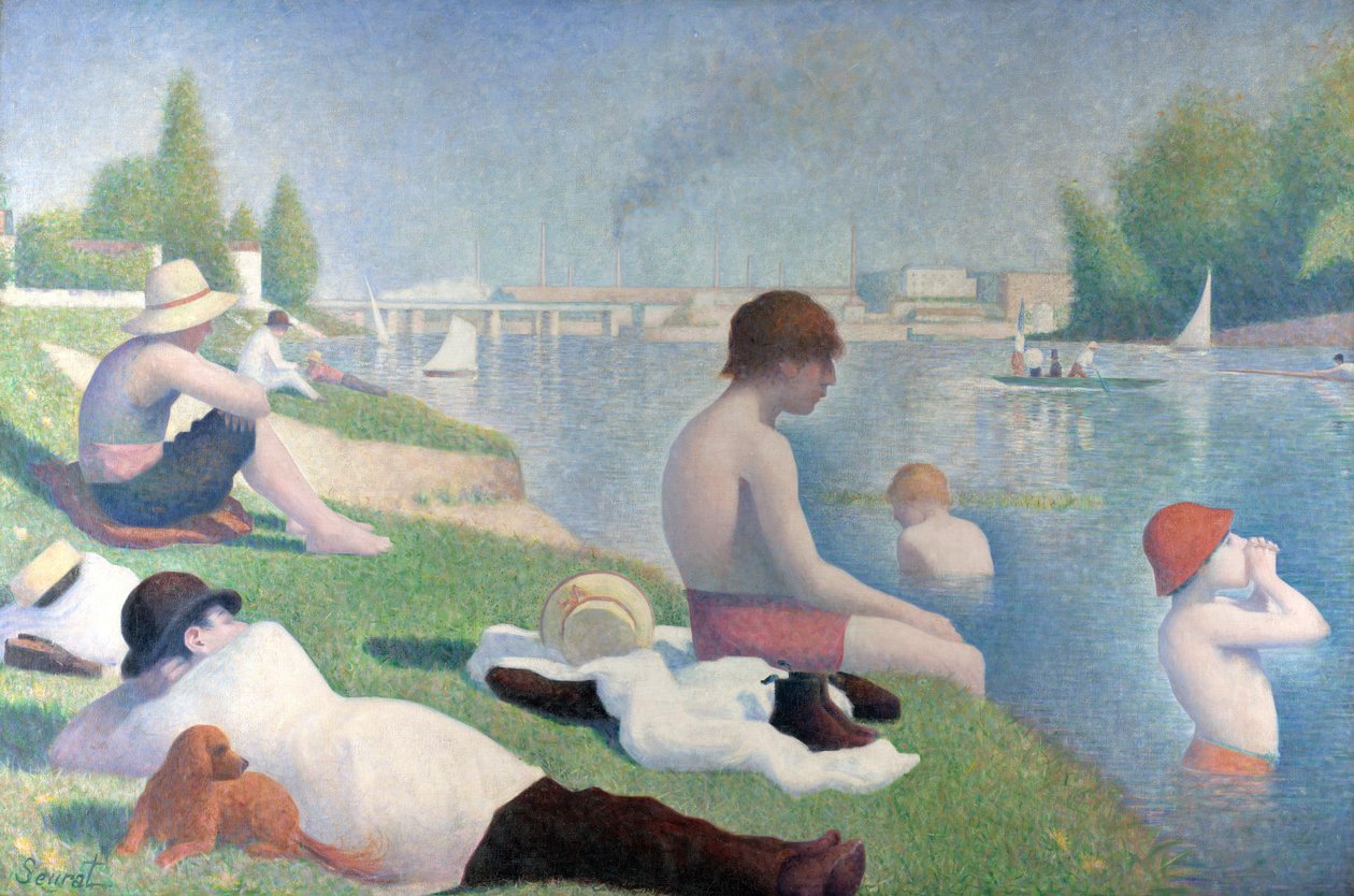 Bathers at Asnières Bathers at Asnières, 1884 od George Pierre Seurat