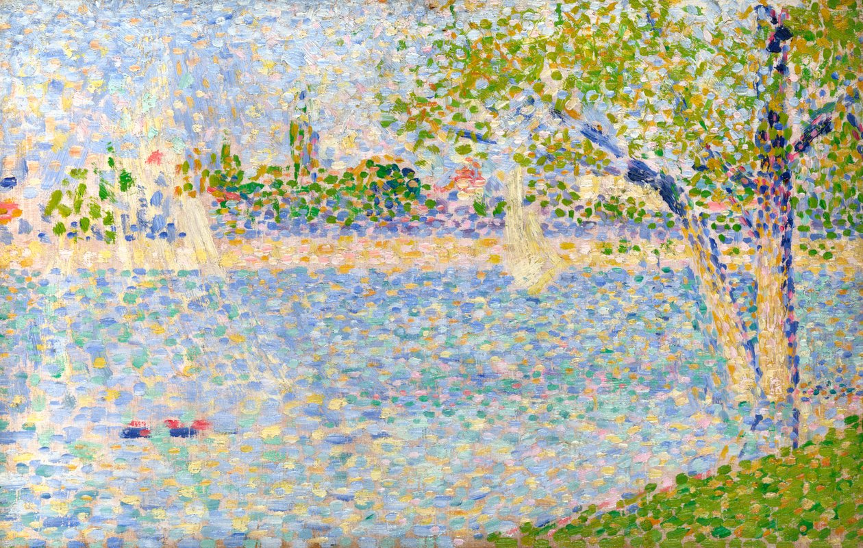 Seina při pohledu z La Grande Jatte, od George Pierre Seurat
