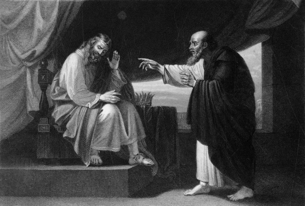 A Nátan řekl Davidovi: Ty jsi ten muž, c1840. od George Presbury